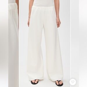 La Ligne Colby White Wide-Leg Pants